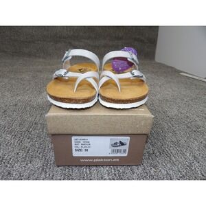 PLAKTON Women's Bombay Glitter Silver Thong Toe Loop Sandals  US 7.5 NWT